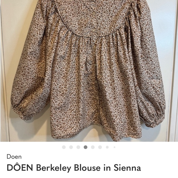 Doen Floral Blouse in Warm Beige - Picture 4 of 10